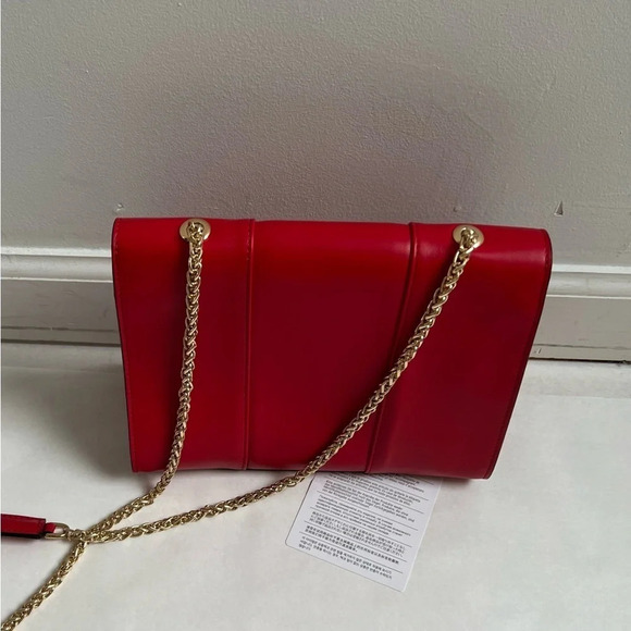 Laetitia Red Shoulder Crossbody Handbags Women Leather Messenger Bags NWT - Picture 3 of 8